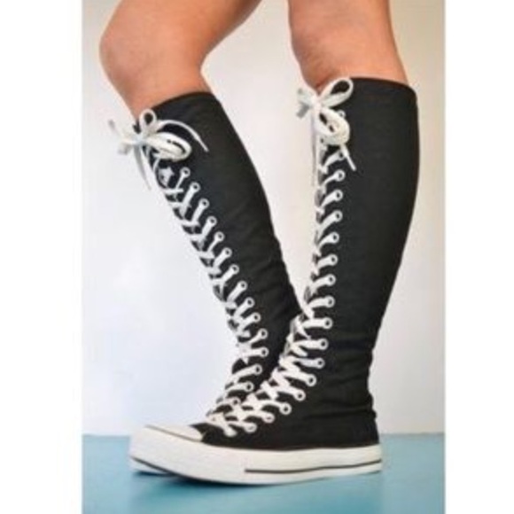 knee high converse white